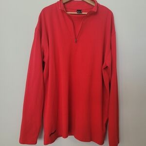 Mens Spyder pullover XXXL red 1/4 zipper Long Sleeve Cotton Blend
